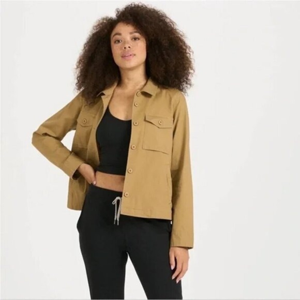 Vuori Gorpcore Utilitarian Ripstop Cotton Utility Jacket Brown Women S